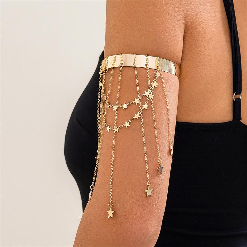 Bohemian Star Pendant Arm Bracelet Bracelet Fashion New Chain Fringed Love Arm Ring Jewelry