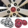4pcs/lot 56mm Hydra Skull Aluminum Sticker Car Steering Tire Wheel Center Car Sticker Hub Cap Emblem Badge Decals Red/Silver