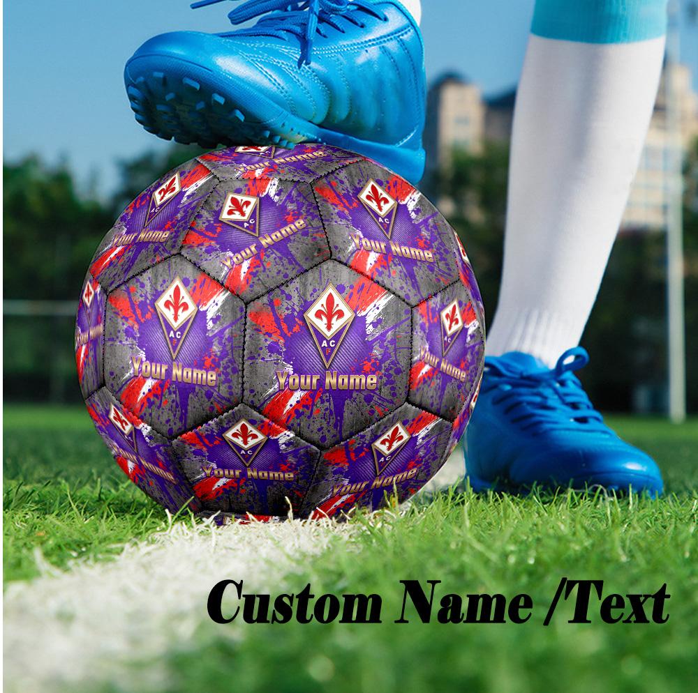 Size 5 Football Custom Name Text, Outdoor Training Soccer BallFiorentina FC