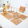 Creative Wooden Dining Table Insulation Mat, Water Cup Mat, Cartoon Dining Table Anti Slip Mat, Cute Creative Dining Table Insulation Mat