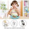 Silicone Baby Plate Suction Cup Non-slip Baby Plate Bpa Free With Spoons For Kids Dishwasher Safe Microwave Placemat High Chair (blue)