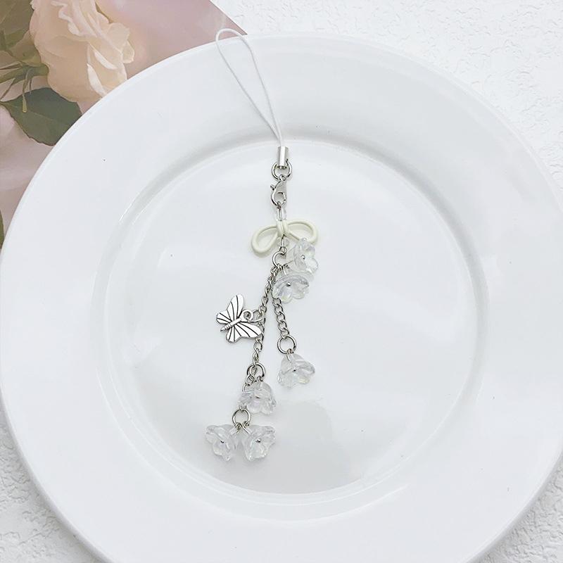 Модный кулон с кисточкой в виде бабочки в виде ландыша, милый брелок для мобильного телефона, ремешок для сумки, украшения, подарки