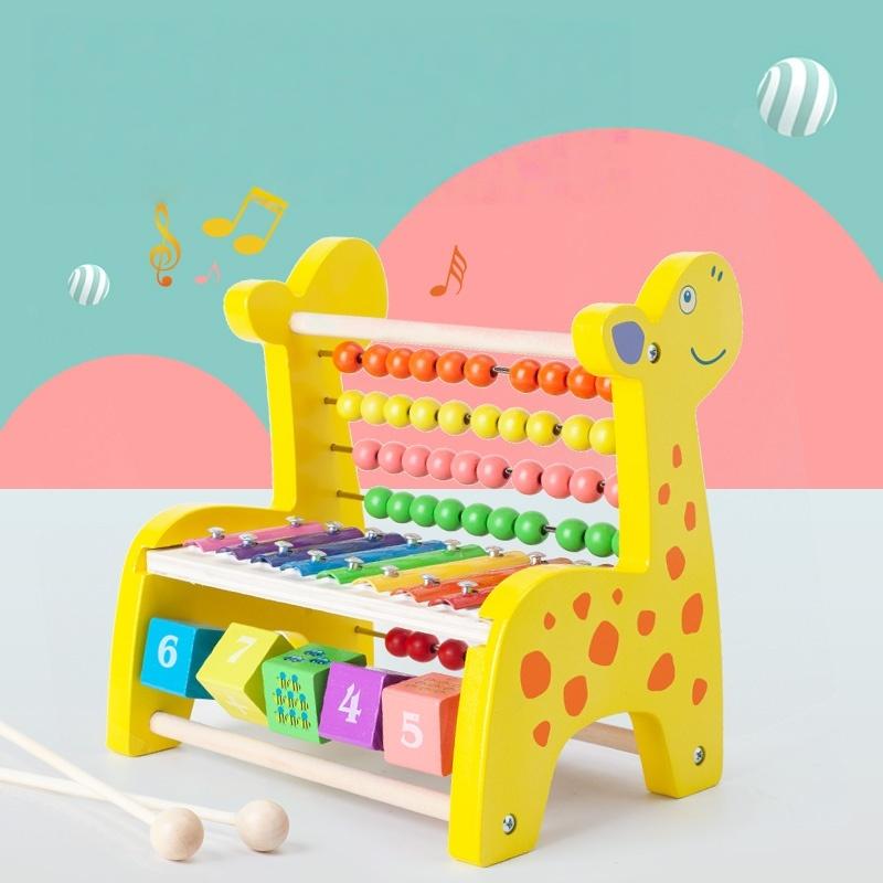 Разноцветные бусины Деревянный абакус Развитие интеллекта Абакус Дети Математика Обучающая игрушка Вычисление Счеты для счета