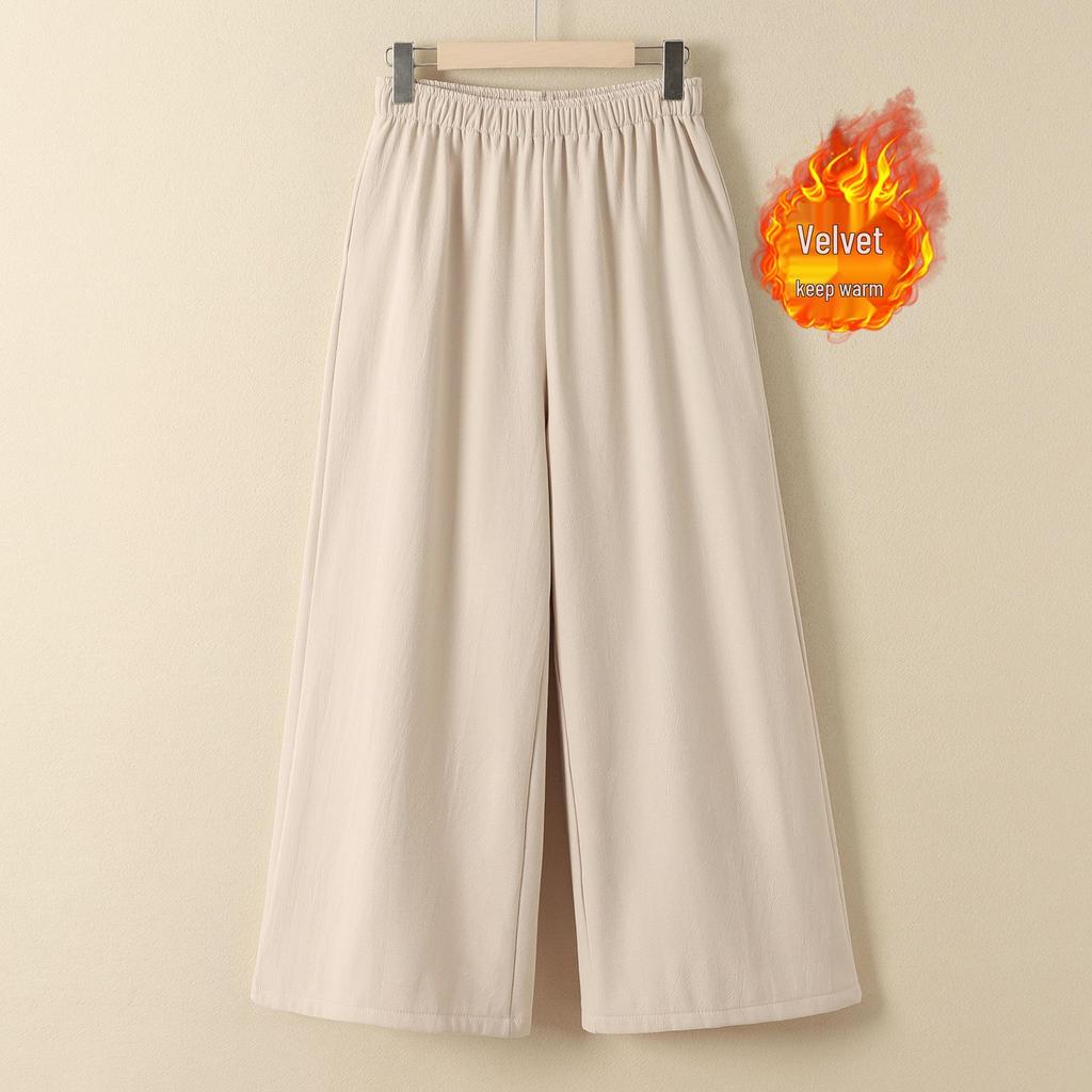 Women's Autumn/Winter Cotton Linen Hanfu: Velvet-Lined Chinese Style Long Sleeve Cardigan Monk Robe for Tea Ceremony