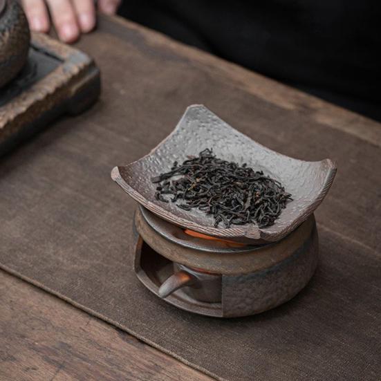 Керамическая грелка для чая, свечная плита для подогрева с подставкой для чайника, диффузор для ароматерапии для подогрева чая, раскрытия аромата, домашний офис, декор для медитации