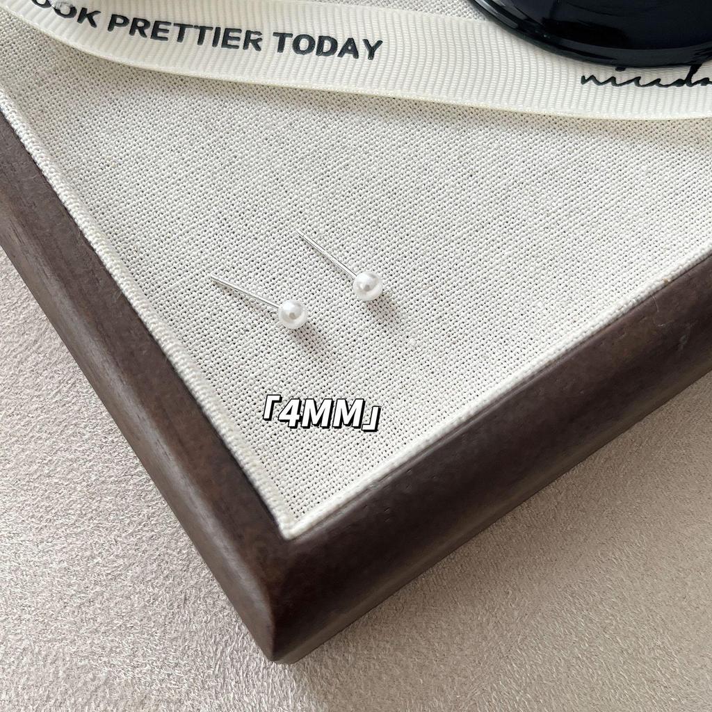 Корейские серьги в стиле ретро с жемчугом и серебряной иглой 925 пробы для женщин - Стиль знаменитости