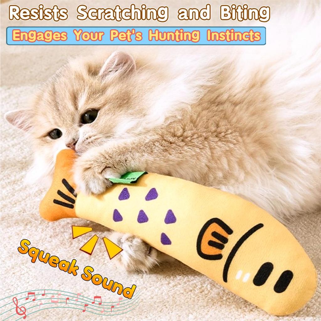Cat Toys  Plush Catnip-Filled Interactive Cat Toy for Bored Indoor Adult Cat