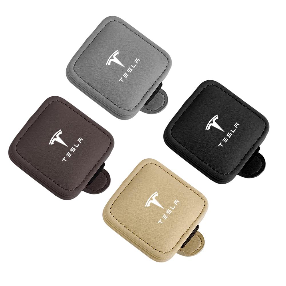 SVLHP1 Car Sun Visor Glasses Clip Ticket Holder Sunglasses Fixed Clips For Tesla Model 3 Model Y Model S X Cybertruck Roadster SpaceX