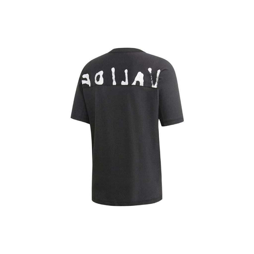 adidas Футболка Originals с принтом в виде трилистника и граффити, мужские топы, черная GD9297