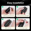 Metal Key Fob Cover Compatible With 2018- Toyota RAV4 Camry Corolla Avalon C-HR Prius GT86 Highlander Full Protection Key Case Shell 4 Keys Vacuum
