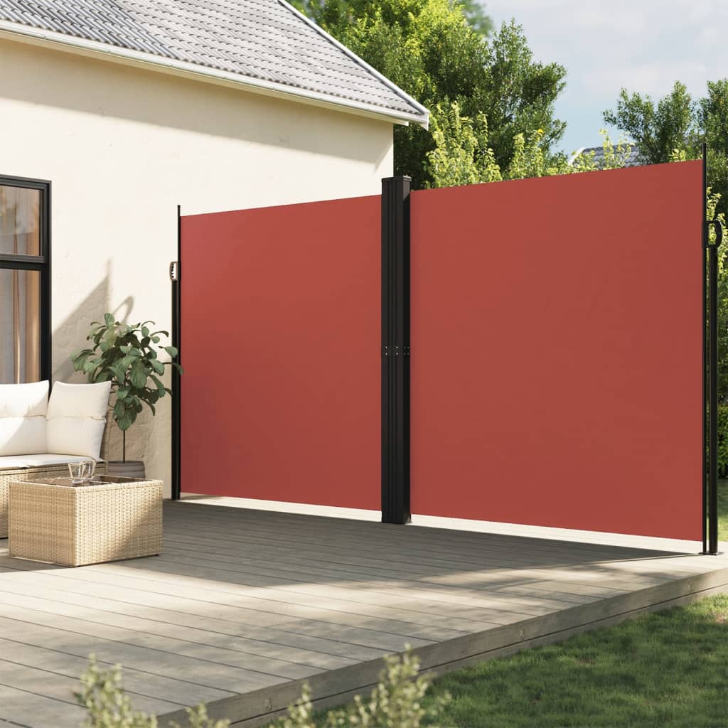 Retractable Side Awning Terracotta Red 200 x 1000 cm