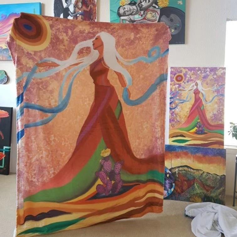 Customized Coral Fleece Flannel Blanket - Digital Print, Perfect for Office or Air Conditioning Use