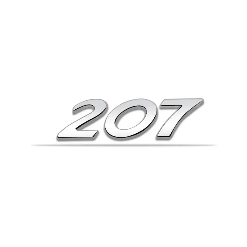 Metal Car Body Side Sticker Bumper Badge for Peugeot 206 207 208 301 307 308 408 508 Logo Letters Emblem Trunk Decal Accessories MM35