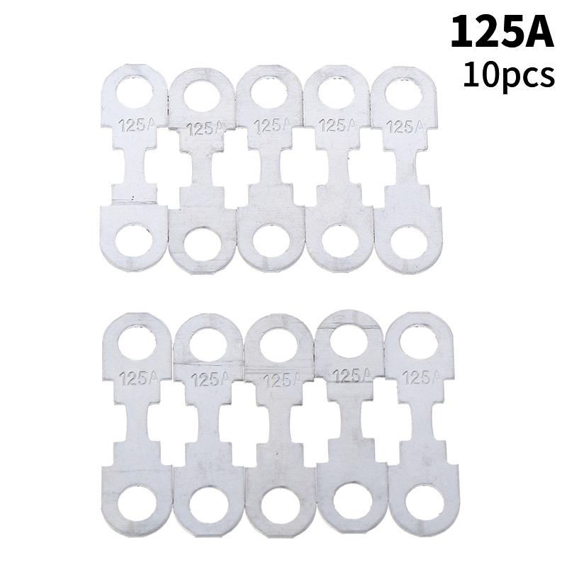 10 шт. 30A-150A 32VDC автомобильный плоский цинковый лист небольшой предохранитель лист для автомобильного предохранителя с круглым отверстием вставки предохранителя автозапчасти