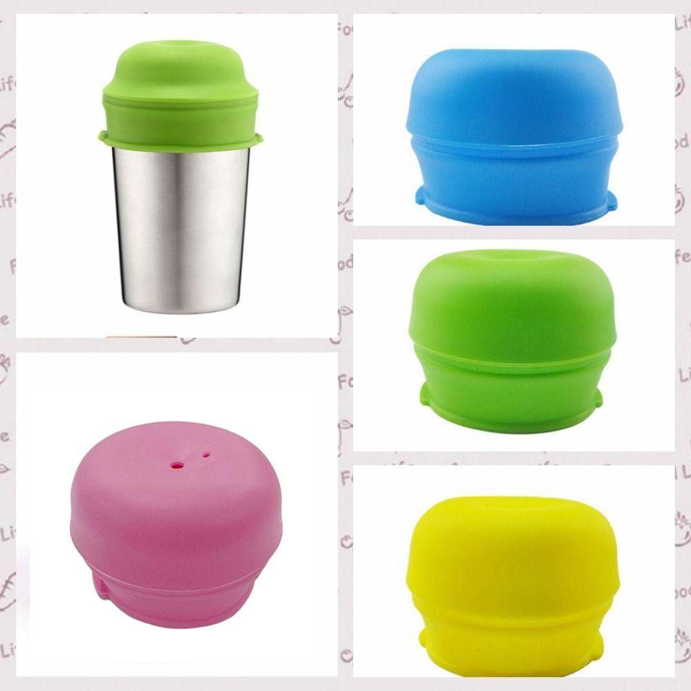 Spill-Proof Silicone Sippy Cup Lid With Straw Hole Straw Cup Cover Wear-resistant   Mason Jar