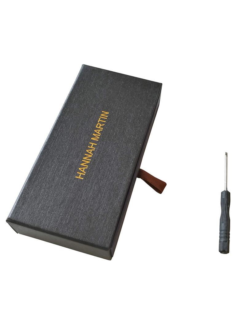 Hannah Martin Women's Wristwatch Ultra-Thin Stainless Steel Quartz (White Dial, Rose Gold Strap)