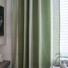 American Cotton Linen Stripe Thick Blackout Home Window Curtains with Tassel Bedroom Kitchen Drapes Living Room Shading Curtain
