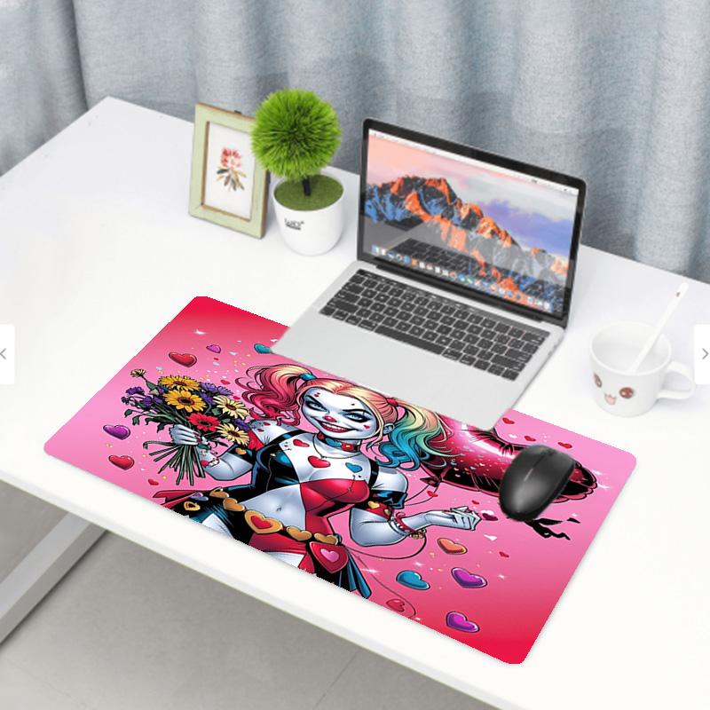 Superhero Print Mouse Pad, Anti‑Slip Desktop keyboard Mat, for PC Laptop Gaming Working Daily Use, Cool Festival Surprise Gift