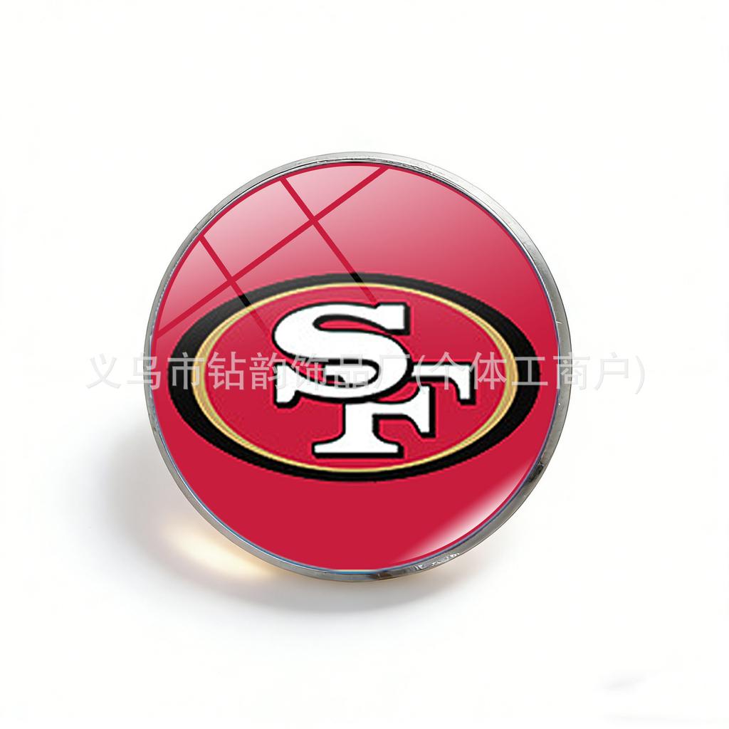 NFL Football Bengals Team Logo Brooch, Stainless Steel Butterfly Clasp Trendy Sports Pin