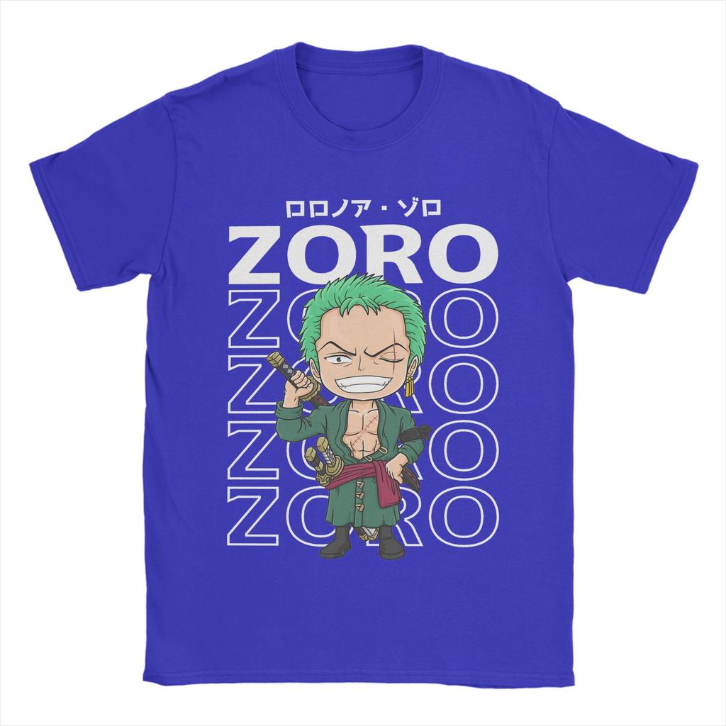 Pirate Hunter Zoro T Shirt Mens  Cotton Novelty TShirts Round Collar Ones Pieces Tees Short Sleeve Tops Printed