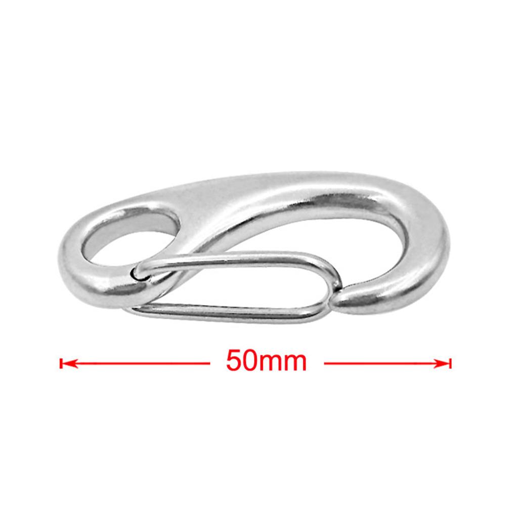 6 Stainless Steel Spring Snap Hooks Boat Anchor Rigging Clip