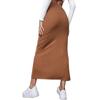 Spring and Summer Women's Half Length Skirt, Solid Color Buttocks Wrapped Skirt, Slit Long Skirt