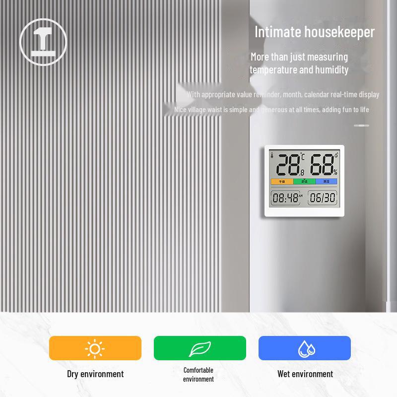 Цифровой настенный термогигрометр Green Forest для точного мониторинга в помещении