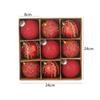 9pcs Glitter Christmas Hanging Balls Set Shatterproof Xmas Tree Ornaments  Xmas Party Favors