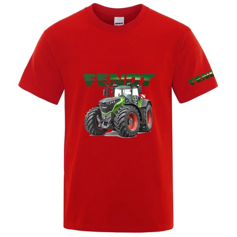 Трактор FENDT Печать логотипа Летняя мужская Быстросохнущая Спортивная Мода Мужская 2026 Короткий рукав Летняя Повседневная Дышащая Футболка