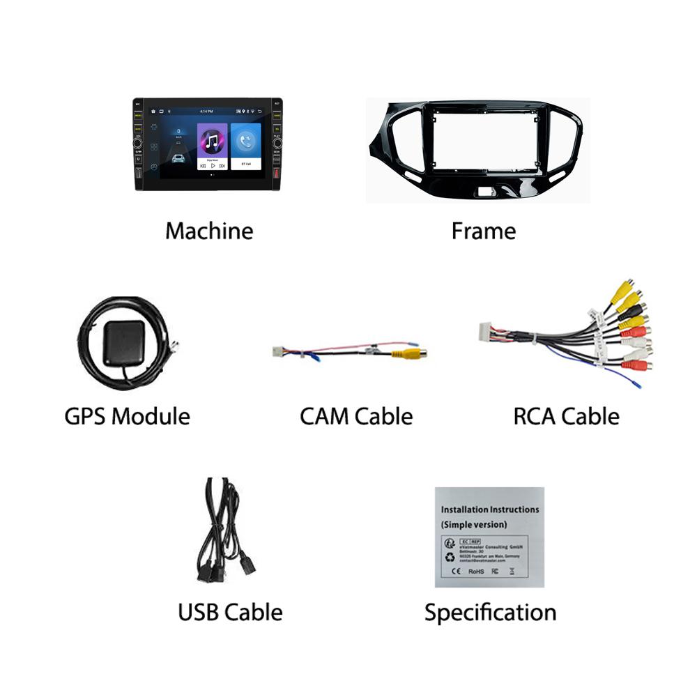 8 дюймов 2 Din Android автомобильное стерео радио для Lada Vesta 2015-2019 с кнопочной ручкой GPS-навигация мультимедийный видеоплеер 1 + 32 ГБ
