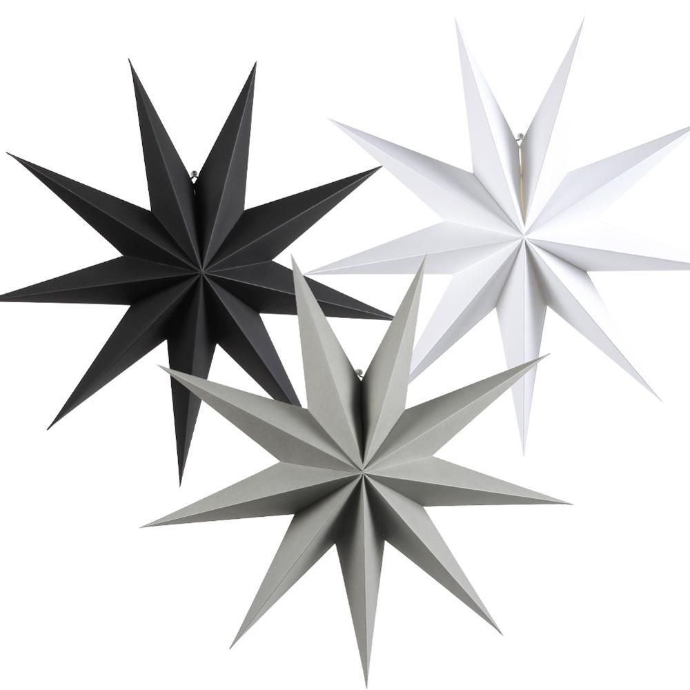 Nine Pointed Star Hanging Ornaments Hanging Paper Stars Paper Flower Crafts Party Decor