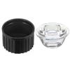 PATIKIL 20 Mm LED Lens 120 Degree with Plastic Holder 20 Sets Acrylic Optical Lens for 1W 3W High Power LED Light Black Transparent