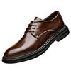 Мода Британская Мода Мужские Остроносые Деловые Кожаные Туфли на Шнуровке Классические Весенние Мужские Высококачественные и Удобные Оксфорды