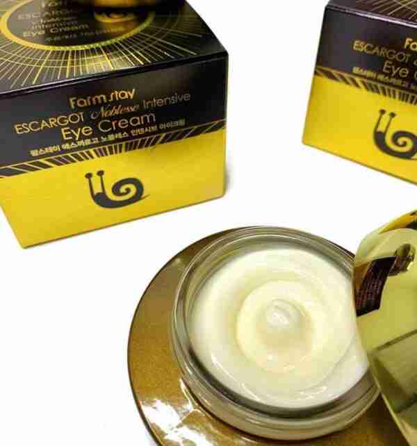 Farmstay ESCARGOT NOBLESSE INTENSIVE EYE CREAM, Антивозрастной, Kbeauty, Корейская косметика, образец