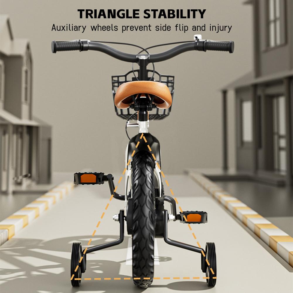 Детский велосипед для девочек в возрасте от 3 до 7 лет с корзиной для тренировочных колес. Детский велосипед.