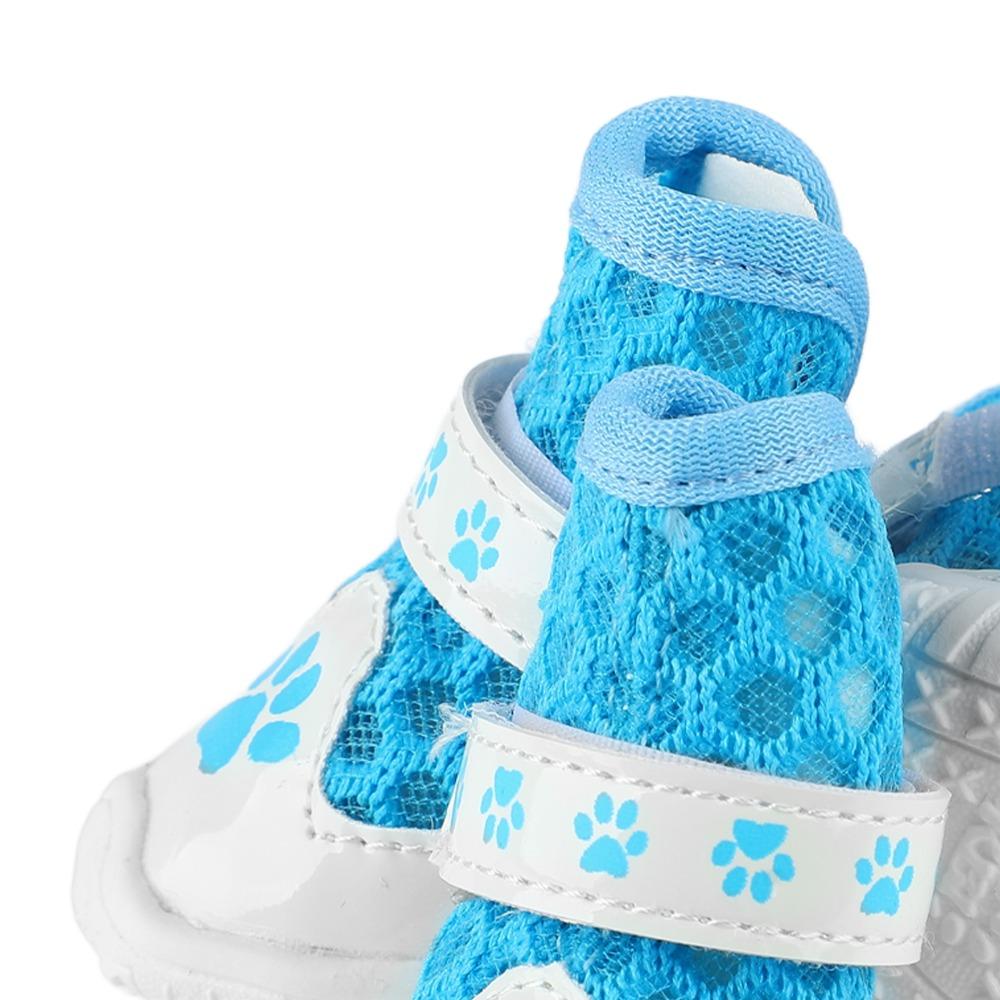 4pcs Lightweight Build Dog Mesh Booties Skid Tough Sole Non Slip Dog Socks House Floor Guard