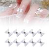 10Pcs Bow Nail Charms 3D Rhinestone Bowknot Nail Gems Bow Tie Nail Ornaments Nail Art Accessory for Women Girls Manicure