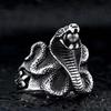 Retro Exaggerated Men's Ring, Cobra, Domineering Men's Trendy Ring Accessory