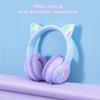 ONIKUMA B90 Cat Ear Wireless Bluetooth Headphones, RGB Lights, HD Microphone