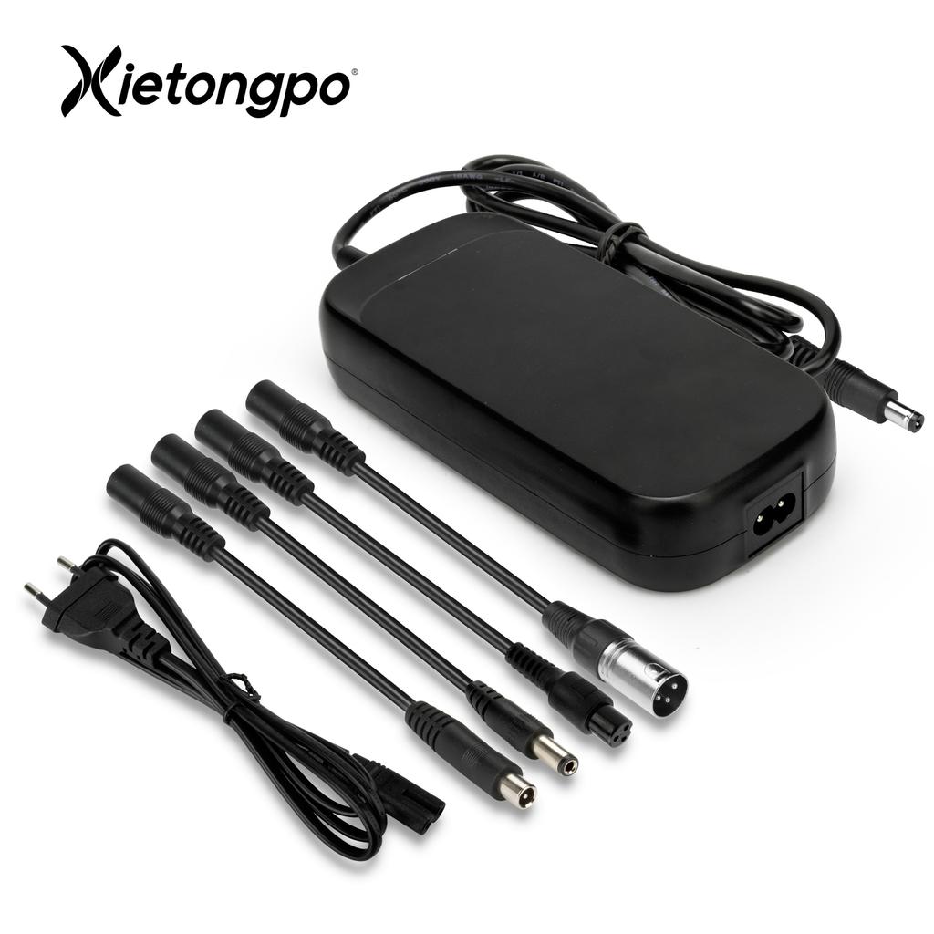 42V 2A Lithium Battery Fast Smart Charger with 4 Types of Connectors for 36V 10S Lithium Battery Compatible for Electric Scooter