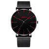 Men's Minimalist Quartz Watch Big Dial Luminous Needle Business Watch for Business Meeting Dating