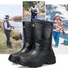 Новая утолщенная водонепроницаемая хлопковая обувь для рыбалки, нескользящие и теплые зимние толстые зимние сапоги с высоким бочком для рыбалки