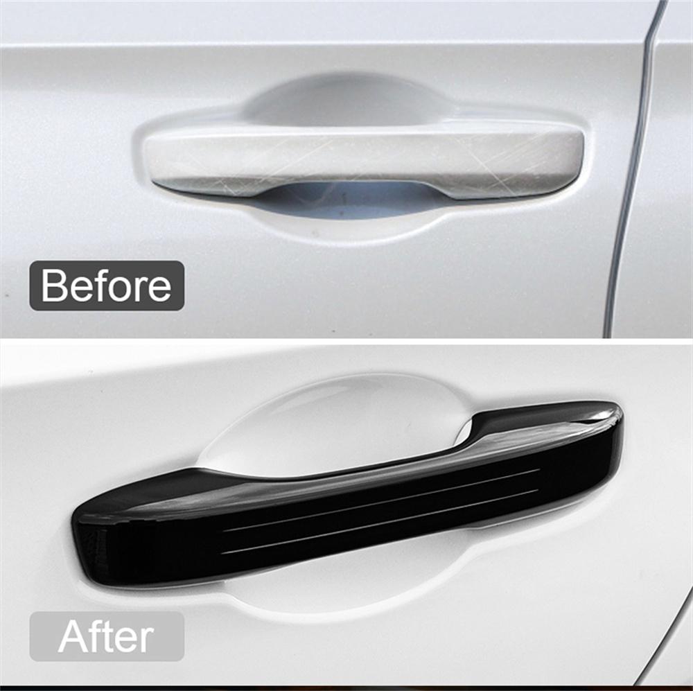 4xHigh Quality Gloss Black Smart Door Handle Cover Trim For Honda Civic 11th 202
