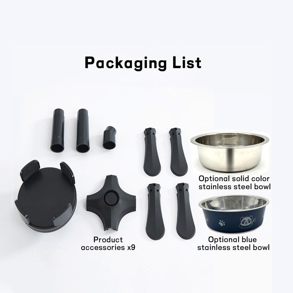 Подставка для миски для собак предотвращает опрокидывание, подставка для кормушки для собак, регулируемая подставка для одной миски для кормления собак, подставка для миски для домашних животных для больших и средних собак