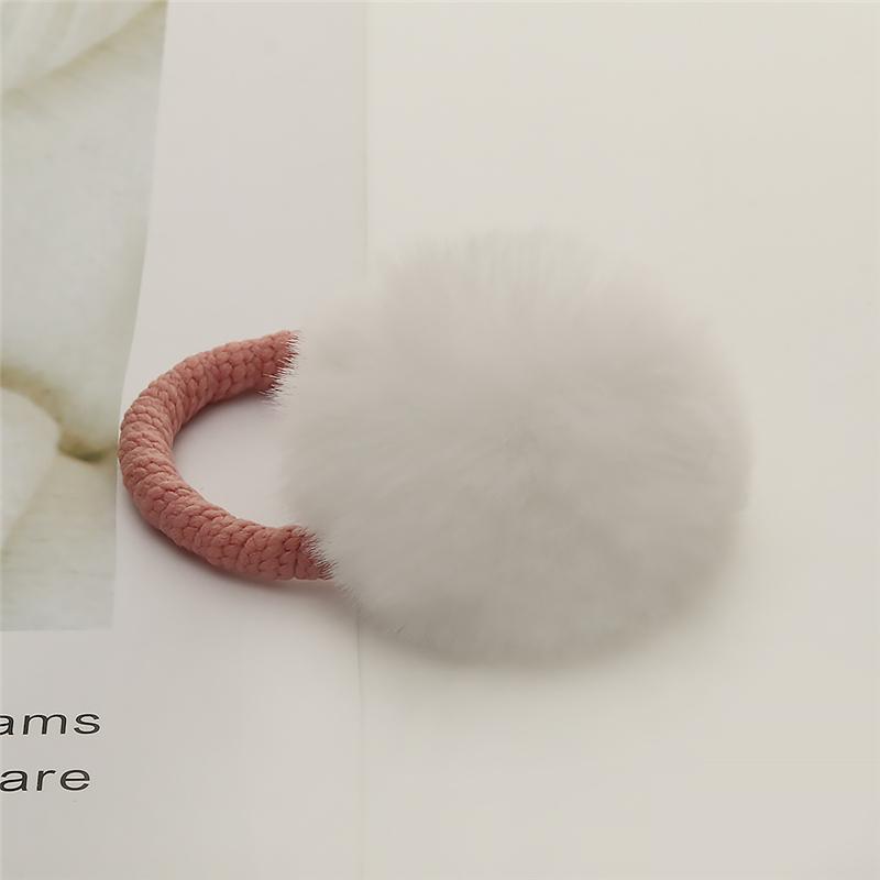 2 шт. Пушистые шарики резинки для волос милые резинки для волос для детей девочек головные уборы эластичный держатель для хвостика скранчи аксессуары для волос