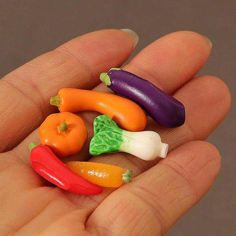 6 шт. набор для кукольного домика, имитация овощей, миниатюрные украшения для кукольного домика 1/12, игрушки для кухни, игровые игрушки