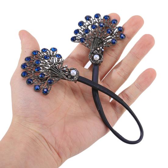 3 шт., бигуди для создания пучков со стразами в виде павлиньего хвоста, ловкий твистер для завивки волос, зажим для волос, ленивые женские аксессуары для укладки волос