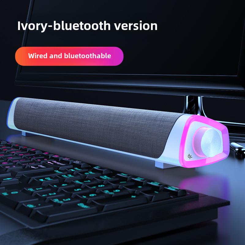 Bluetooth-саундбар Naiye: Двухканальная настольная аудиосистема с сабвуфером