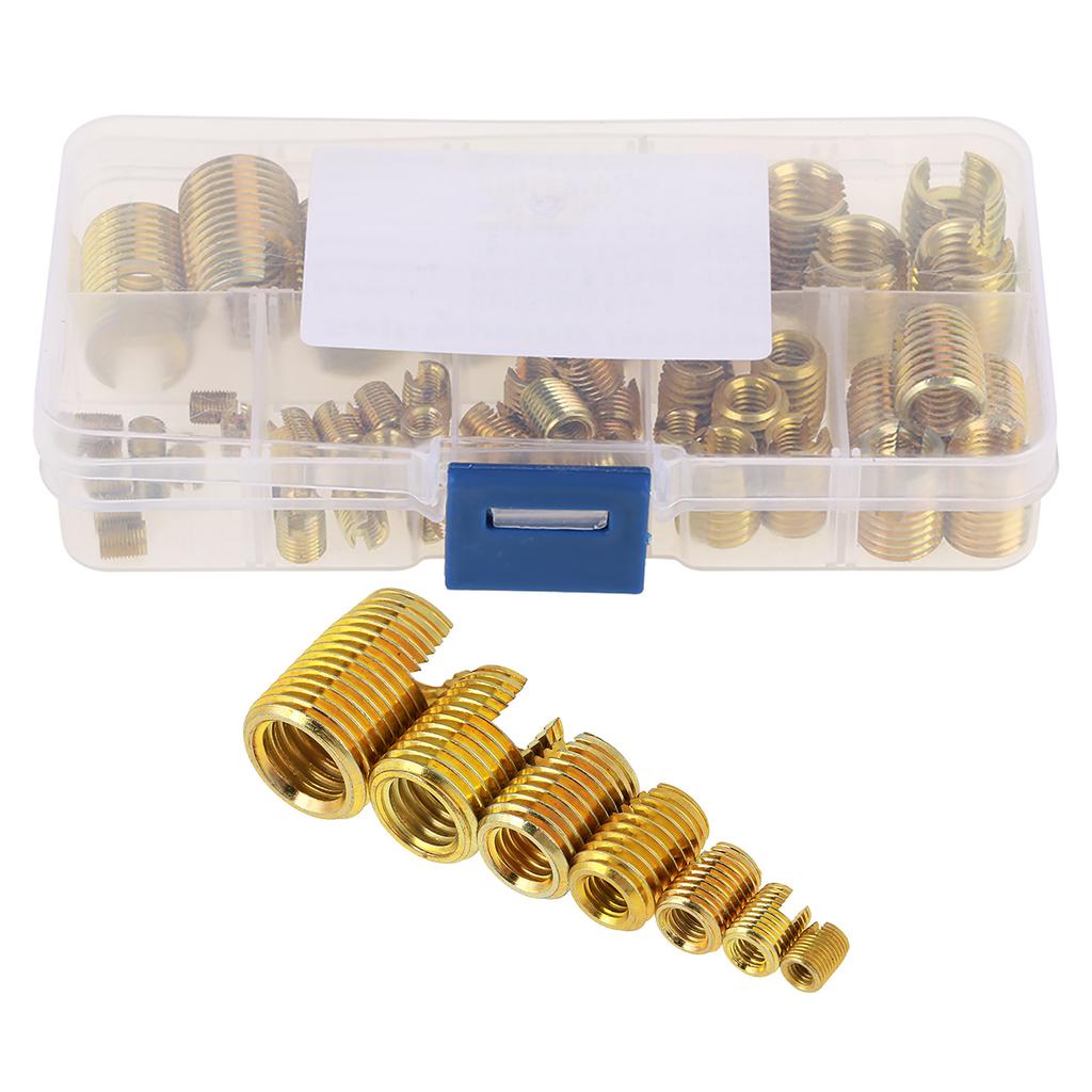 Self Tapping Insert Thread    Tool Nut Inserts with Great Strength and Stability for Metal and Plastics Processing Industry 50Pcs Brass Inserts C