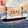 194PCS Mini Size Titanic Cruise Ship Model Building Blocks DIY Kids Educational Creative Bricks Toys